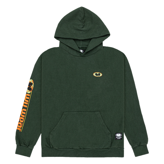 Globe Pullover Hoodie - Forest Green